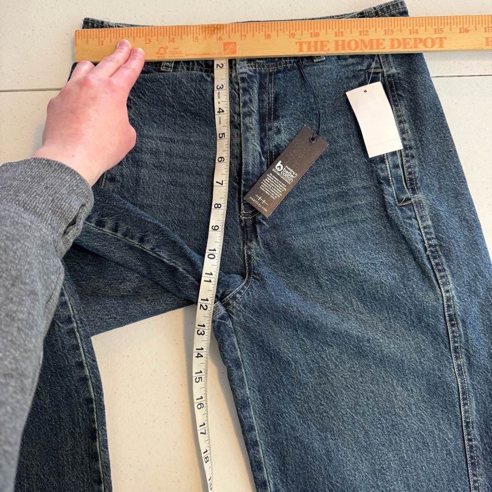 Habitual High Rise Side Panel Ankle Barrel Leg Jeans with back waist cinch Sz 27 - Picture 5 of 7
